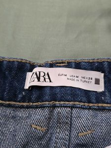 Chic Denim A-Line Skirt with Front Slit
