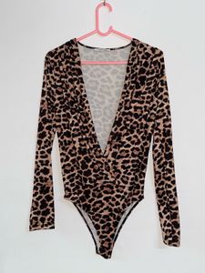 Zara leopard Print bodysuit