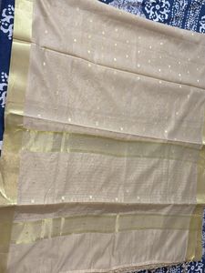 Beige Banarasi Saree With Zaree Work