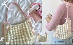 Crochet Popcorn/Bobble Handbag/Purse