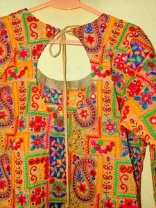 Heavy Full Embroidered Kurti With Latkan