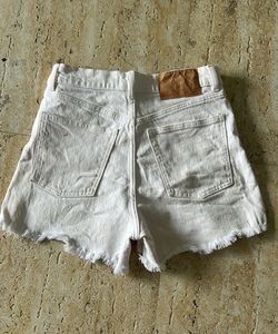 Denim White Shorts