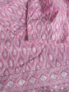 Pink Embroidered Fabric
