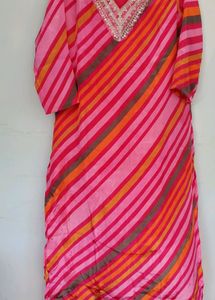 ORGANZA STITCHED KURTHI WITH DUPATTA BEAUTIFUL 😍