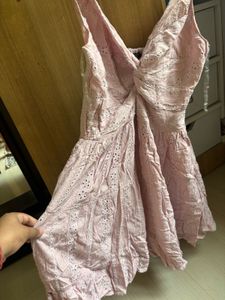 Cute Pink Eyelet Dress