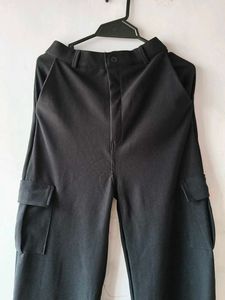 Black Cargo Trousers