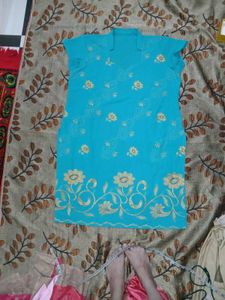 Blue Floral kurta