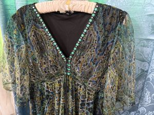 Boho Paisley Embellished Dress