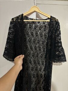 Black Lace Cover Top