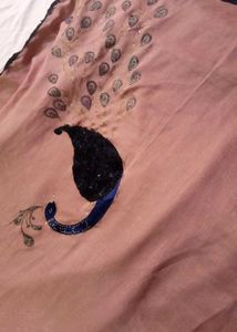 Elegant Pink Embellished Saree