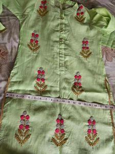 Florescent Embroidered Kurti