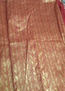 Wedding pattu saree with stiched blouse