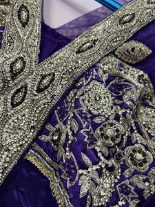 Heavy Embroidered Purple Kurti