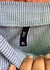 Striped Overall Dress