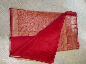 Red &amp; Gold Silk Saree