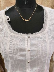 White Button-Down Top