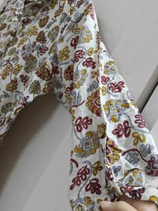 Floral Print Midi Shirt Dress