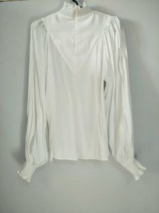 Bishop Sleeves With Smocked Neck Details
