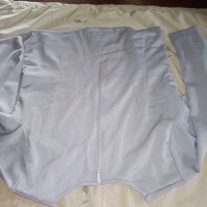 Light Blue Peplum Top