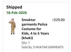 Police Costume For 4 to 5 Years Old