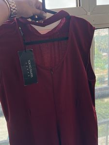 Elegant Maroon Maxi Dress XL