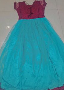 Elegant blue floral frock