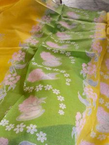 Yellow Floral Saree