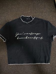 Cute Black Crop Top
