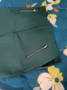 Green Leather Mini Skirt