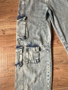 Denim Cargo Pants