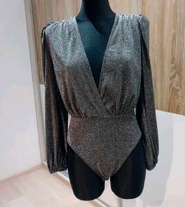 Sparkling Silver Bodysuit XL