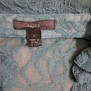 Y2k Vintage Sheer Fitted Lace Top