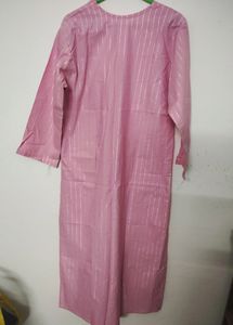 Pure Cotton Pink Straight Kurta/ Kurti ,brand New