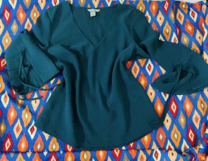 Teal Long Sleeve Top