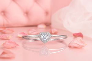 Heart Bangle Bracelet