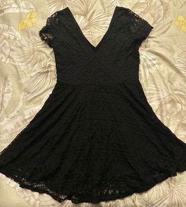 Lace Fit &amp; Flare Mini Dress