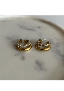 Gia Studded Hoops