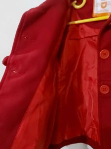 Maroon Coloured Baby girl Coat.