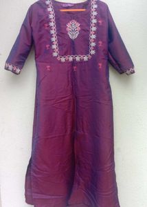 Purple Kurti Set