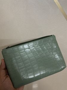 Teal Crocs Makeup Pouch