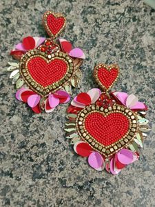 Red Heart Earrings