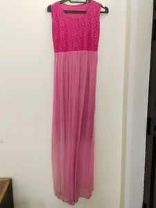 Pink Lace Maxi Dress used