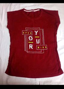 Sleeves Cotton Printed Tshirt