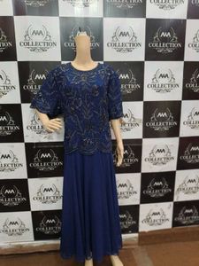 Elegant Blue Ethnic Gown