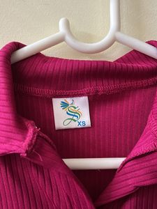 Magenta Crop Top