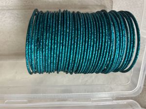 Sea Green Metal Bangles