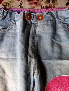 Cartoon Patch Jeans