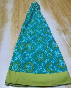 Ethnic Green Printed Skirt