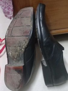 Leather Shoe Black Color