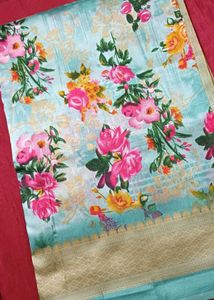 💥🆕️ Beautiful Floral Print Saree